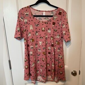 LulaRoe bones and pug perfect t t shirt